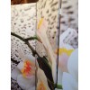 Ширма декоративная "Белая орхидея и капли"